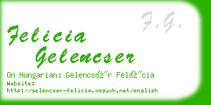 felicia gelencser business card